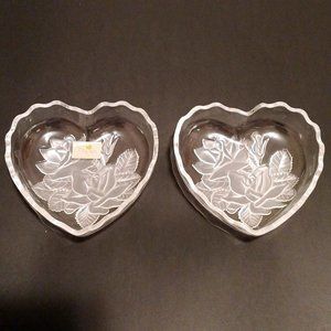 Heart-Shaped Crystal Covered Trinket Box